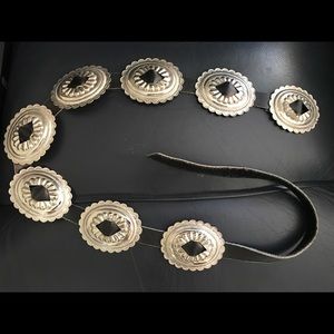 Western belt with 8 conchos